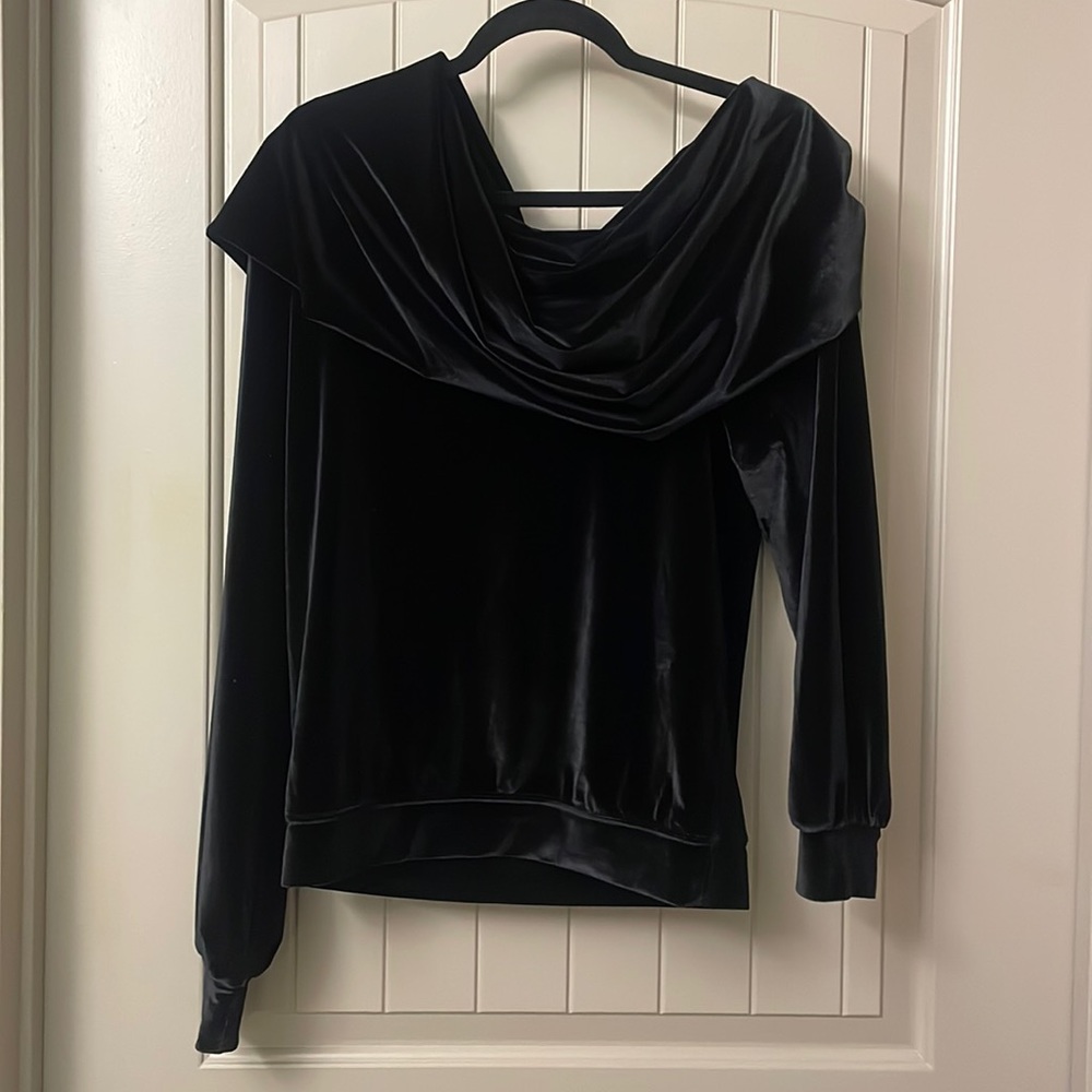 Carbon38 One Shoulder Velour Top M